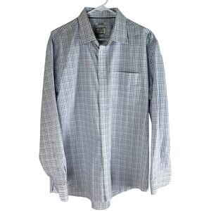 Jos A Bank 1905 Men’s Dress Non Iron Tailored Fit Shirt 17-35 Navy light blue